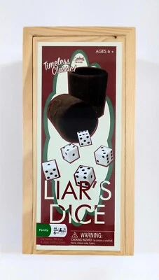 Cardinal Games Liars Dice In Wood Box Retro Game Brand New and Sealed - Image 1 of 4