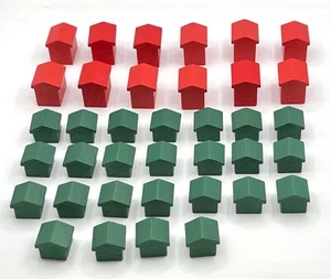 Monopoly de lujo 32 casas de madera y 12 hoteles edificios de repuesto para juegos - Imagen 1 de 1