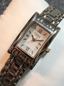 Caravelle By Bulova Womens Tank Watch Silver Tone Blue New Battery Stainless - Picture 1 of 17