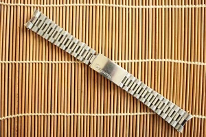 ZENITH 20MM STAINLESS FULL LENGTH SOLID LINK WATCH BAND WATCHBAND BRACELET STRAP - Picture 1 of 8