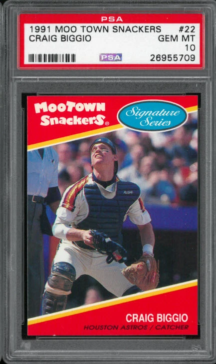 PSA 10 GEM MINT 1991 MOO TOWN CRAIG BIGGIO #22 ASTROS HOF 55709 B196 - Image 1 of 1