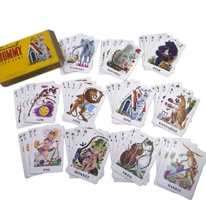 Vintage 1940s Whitman ANIMAL RUMMY Card Game #2998 Complete Gorgeous graphics - Picture 1 of 5