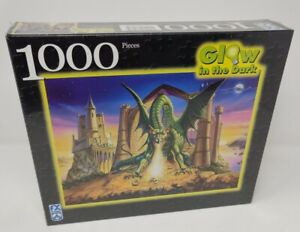 Glow In The Dark Guardian Of The Realm Puzzle 1000 Pieces Vintage Dragon Fantasy