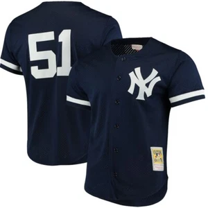 New York Yankees Bernie Williams Mitchell & Ness Navy 1998 Authentic BP Trikot - Bild 1 von 6