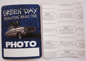 Green Day Revolution Radio Tour Konzert dunkelblau Foto Backstage Pass D4 - Bild 1 von 1
