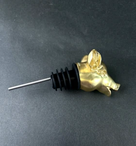 WhistlePig Whiskey Piggy Back Liquor Bottle Speed Pour Snout Gold - Picture 1 of 6
