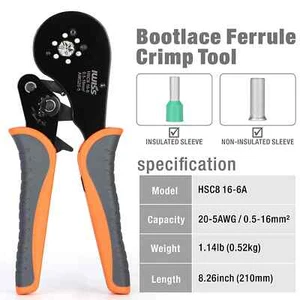 IWISS HSC8 16-6 selbstverstellbare Crimpzange für AWG20-5 Stiefeletten-Endhülsen - Bild 1 von 12