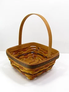 Cesta de Pascua pequeña Longaberger edición 1998 - rayas pastel 8"x6"x6" - Imagen 1 de 8