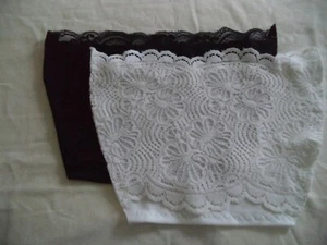 Beautiful, Fully lined, all lace Black and White modesty panel - Picture 1 of 1