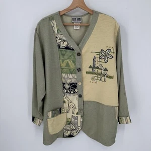 Camisa Top Vintage Años 80 City Girl Plus Talla 20W Con Botones Jirafa Arte para Usar - Imagen 1 de 6