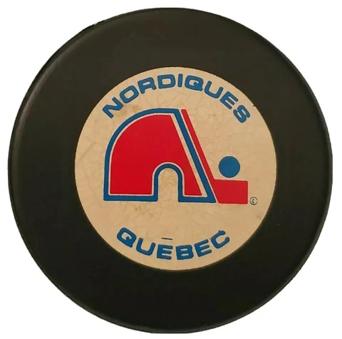 READ! QUEBEC NORDIQUES NHL VINTAGE ZIEGLER GAME PUCK TRENCH MFG. GT SLUG 🇨🇦 Cover
