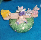 Vintage 1996 San Francisco Music Box Co Musical Mice Playing On Teeter Tot Works