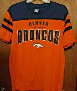 NFL Team Apparel Denver Broncos 100 % COTTON Jersey Size XL HORSE LOGO - Picture 1 of 5