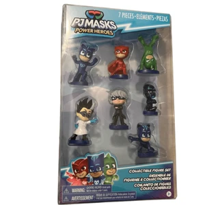 PJ Masks Power Heroes 7 Piece Collectible Figure Set Catboy Owlette Romeo Gekko - Picture 1 of 2