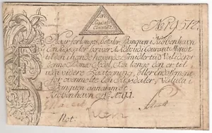 ICELAND 1 RIGSDALER COURANT 1791 P:A1 FINE VERY RARE - Picture 1 of 2