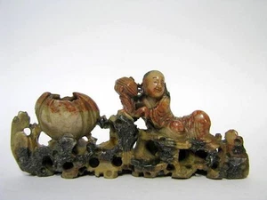 Figura de tocino chino tallada muy finamente figura alrededor de 1930 - Imagen 1 de 7