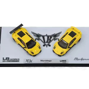 Error 404 1:64 Lamborghini Murcielago Set Yellow LIMITED 199 PCS - Picture 1 of 9