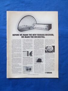Yamaha CR-800 récepteur magazine publicitaire audio mag oct 1974 CR800