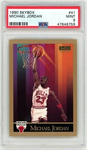 Michael Jordan Chicago Bulls 1990 Skybox Basketball Card #41 Graded PSA 9 - Picture 1 of 2