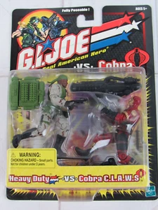 G.I. Joe vs. Cobra Heavy Duty vs. Cobra C.L.A.W.S. Hasbro 2001 3 3/4 pulgadas nuevo - Imagen 1 de 5