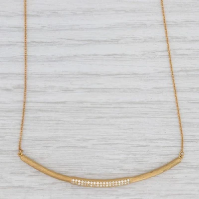 Nuevo Collar Barra Diamante Desierto Marika 0.14ctw Oro Amarillo 14k Ajustable Foto 1 de 4