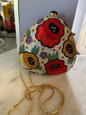 JUDITH LEIBER SWAROVSKI CRYSTAL MINAUDIERE CLUTCH/SHOULDER BAG, - Image 1 of 4