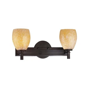 Minka-Lavery 5112-617 Art Glass 2 Light 17 inch Bronze Bath Light Wall Light - Picture 1 of 1