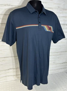 Travis Mathew Polo Golf Shirt Gr. XL Herren Baumwolle Poly Kurzarm Blau Tennis - Bild 1 von 10