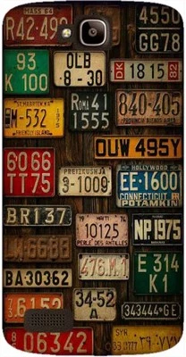 Cover per Huawei Honor 3C,in plastica rigida,design targhe - Immagine 1 di 4