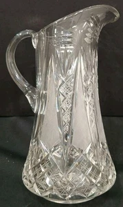 Brocca americana vintage in cristallo taglio profondo brillante - Foto 1 di 7