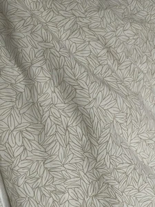 GARNET HILL 100% Cotton Twin Sheet Set Fitted Flat Sheet Beige Brown Leaves Leaf - Picture 1 of 10