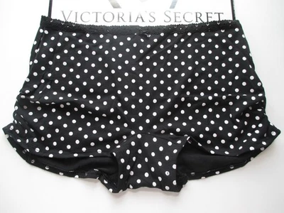 VICTORIA'S SECRET PINK Cotton Boyshort Panty VS Black White Polka Dot S M L XL - Image 1 of 4