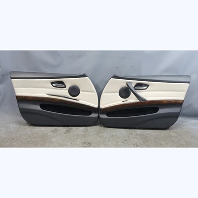 09-11 BMW E90 E91 3-Series 4Door Front Interior Door Panel Pair Oyster Beige OEM - Image 1 of 4