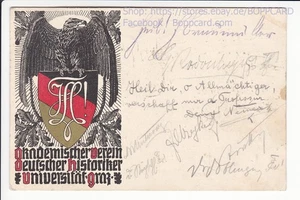 TARJETA DE ARTISTA, ESTUDIANTE, ASOCIACIÓN ACADÉMICA ALEMANA GRAZ, 1911 - Imagen 1 de 2