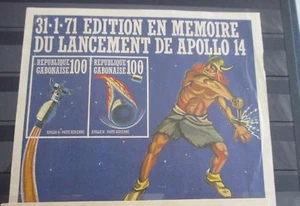 Bloc - Vignette - Gabon - Apollo 14 - 1971 - Viking - Neuf - Imagen 1 de 1