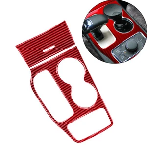For Jeep Grand Cherokee 2016-18 Red Carbon Fiber Console Gear Shift Panel Cover  - Picture 1 of 11