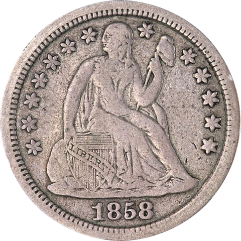 1858-P Seated Liberty Dime Great Deals From The Executive Coin Company Cover