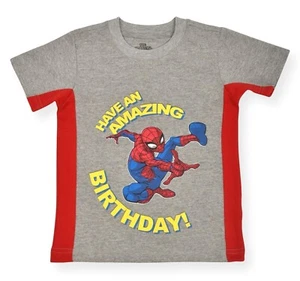 Marvel Spiderman Birthday T-Shirt for Toddler Boys - Size 2T - Picture 1 of 8