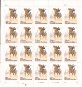 US Stamp - 1994 Buffalo Soldiers - 20 Stamp Sheet - Scott #2818 - Picture 1 of 1