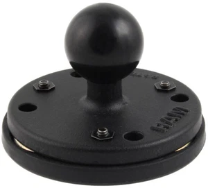 RAM 2.5" Redondo Base Con 1" Bola & Triple Magnético Base Adaptador - Imagen 1 de 3