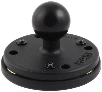 RAM 2.5" Round Base with 1" Ball & Triple Magnetic Base Adapter - Image 1 of 3