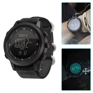 Apache-46 Men Outdoor Smart Watch Sports Digital Barometer Wristwatch Black - Picture 1 of 20