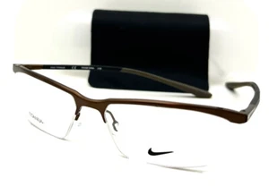 NEU Nike Brille 6073 214 Satin Nussbaum/Schwarz Brille 56 mm mit Etui - Bild 1 von 9