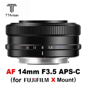 TTArtisan 14mm F3.5 APS-C Wide Angle Auto Focus Lens for Fujifilm Fuji X Cameras - Picture 1 of 7
