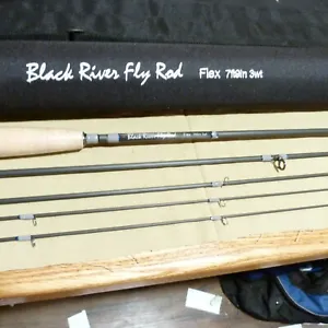 Black River Fly Rod 7ft 9in 4pc 3wt,2tips ,IM8 High Modulus carbon blank New - Picture 1 of 5