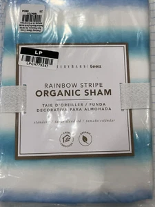 NEW Pottery Barn Teen Organic Stripe Rainbow Standard Sham - Picture 1 of 4