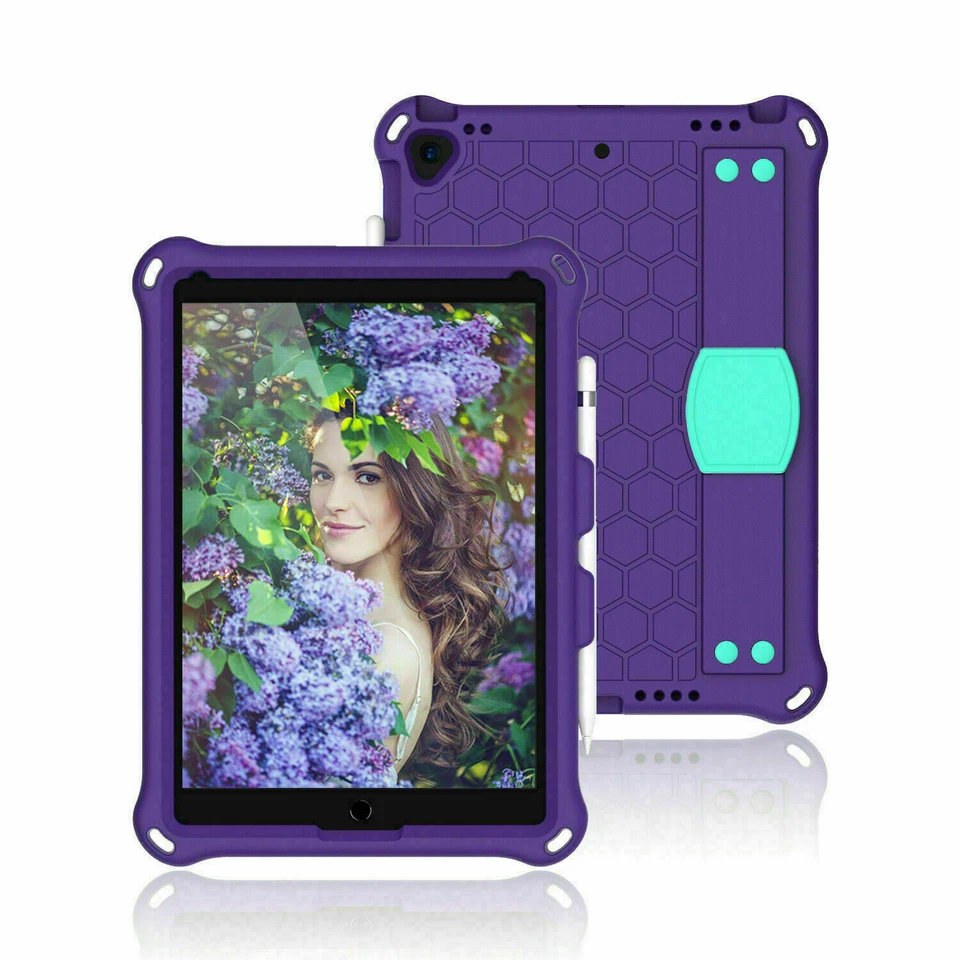 Strap Cover Shockproof Rubber Case for iPad 9th 8 7 5 6th Mini 2021 Air 4 Pro 11 - Image 1 of 4