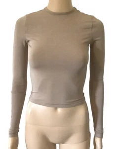 Skims Cotton Jersey Long Sleeve T-Shirt DES XXS AP-LGS-1370 New - Picture 1 of 12