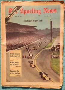 Excitement At The Indy 500 1971 Sporting News Complete Issue No Mailing Label