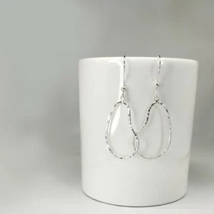 Orecchini a goccia semplici argento 925 goccia acqua sterling dichiarazione gioielli - Foto 1 di 11